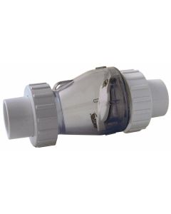 Valterra transparent check valve with 3/3 coupling and spring 50mm