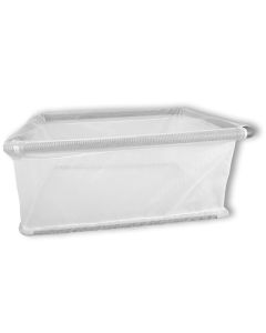 Box di allevamento galleggiante con telaio bianco 115 x 115 x 50 cm Dimensione maglia 1,5 mm