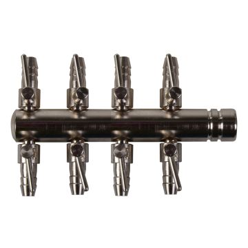 Air distributor 9mm 8-way with tap